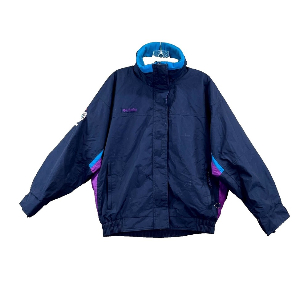 Vintage Columbia Bugaboo Jacket Womens Small Blue Sprint World Ski Skateboarding